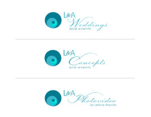Logo designs for 3 subdivisions of L & A Weddings in Puerto Vallarta - by Griffin Graffix